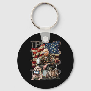 Funny Trump 45 47 Hunting Beer Ducks Us Flag Camo Key Ring