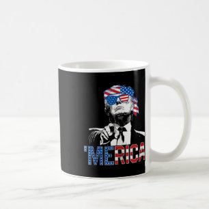 Funny Trump 4th Of July Merica American Flag Sungl Coffee Mug
