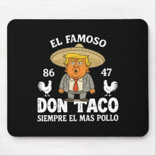 Funny Trump Always Chickens Out Meme Let's Go Taco Mouse Mat