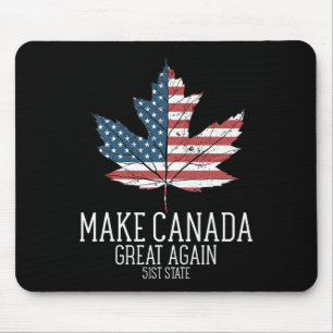 Funny Trump American Flag Make Canada Great Again Mouse Mat