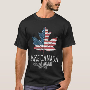 Funny Trump American Flag Make Canada Great Again T-Shirt