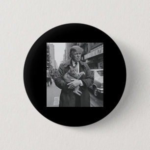 Funny Trump And Cat 6 Cm Round Badge