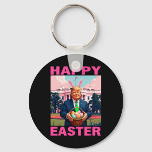 Funny Trump And Easter Eggs Sket White House Happy Key Ring