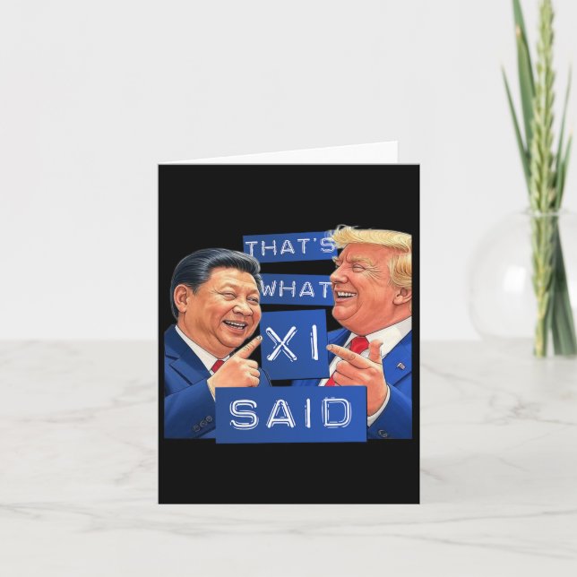 Funny Trump And Xi Laughing Shirt - That's What Sh Card (Front)