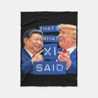 Funny Trump And Xi Laughing Shirt - That's What Sh Fleece Blanket