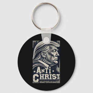 Funny Trump Anti Christ Jesus Christian Faith Tee  Key Ring