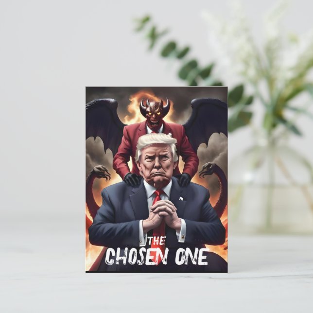 Funny Trump Antichrist Chosen One Postcard (Standing Front)