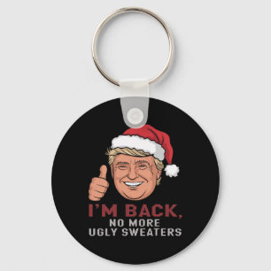 Funny Trump Back No More Christmas Ugly Sweaters X Key Ring