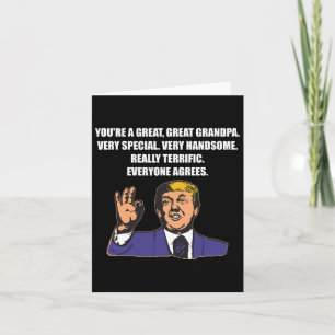 Funny Trump Best Grandpa Ever Everyone Agrees  Card
