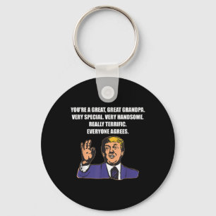 Funny Trump Best Grandpa Ever Everyone Agrees  Key Ring