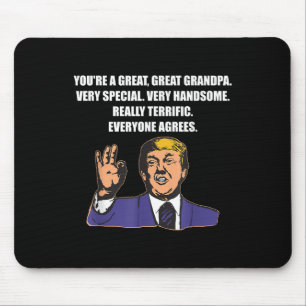 Funny Trump Best Grandpa Ever Everyone Agrees  Mouse Mat