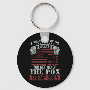 Funny Trump Biden Republican America Get Rid Donke Key Ring