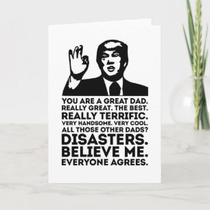 Funny Trump Birthday Card for Dad, Great Dad Card