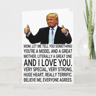 Funny Trump Birthday Card for Mum Card