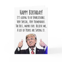 Funny Trump Birthday Card Political Humour