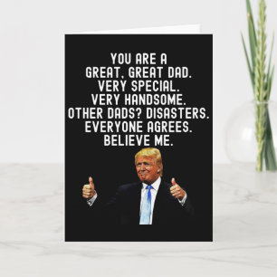 Funny Trump Birthday & Fathers day Gift For Dad Card