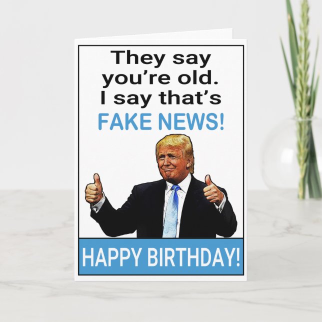 Funny Trump Birthday Gift Card (Front)