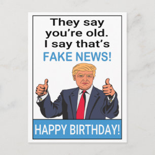 Funny Trump Birthday Gift Postcard