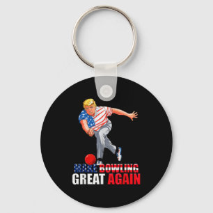 Funny Trump Bowling Make Bowling Great Again  Key Ring