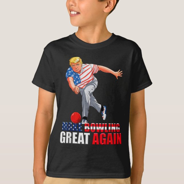 Funny Trump Bowling Make Bowling Great Again  T-Shirt (Front)