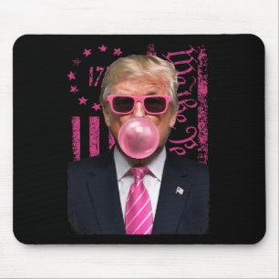 Funny Trump Bubble Gum Pink Usa Flag Mouse Mat