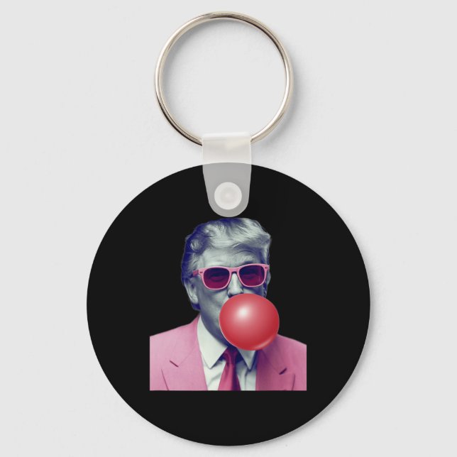 Funny Trump Bubble Gum Yum Gifts  Key Ring (Front)