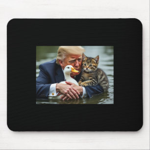 Funny Trump Cat And Duck Memes Christmas Halloween Mouse Mat