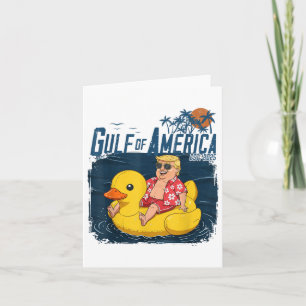 Funny Trump Chillin Gulf Of Us America Est 2025 Card
