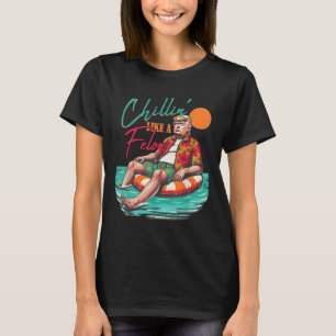 Funny Trump Chilling Like A Felon Summer 2024 T-Shirt