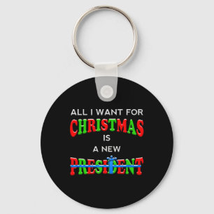 Funny Trump Christmas Anti Biden Voter Men Women M Key Ring