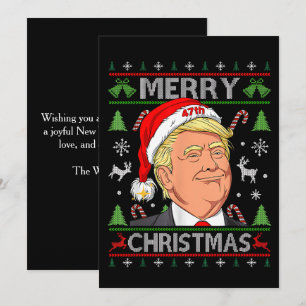 Funny Trump Christmas Card, Merry Christmas Holiday Card