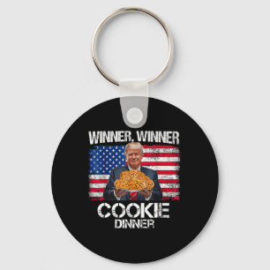 Funny Trump Christmas Design Winner Winner Cookie Key Ring