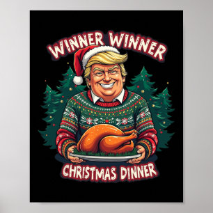 Funny Trump Christmas Humour Winner Winner Christm Poster