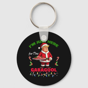Funny Trump Christmas I'm Just Here For The Gabago Key Ring