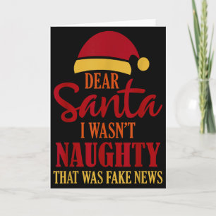 Funny Trump Christmas Pajamas Fake News  Card