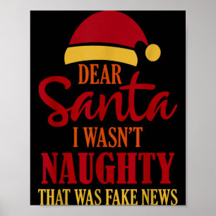 Funny Trump Christmas Pajamas Fake News  Poster
