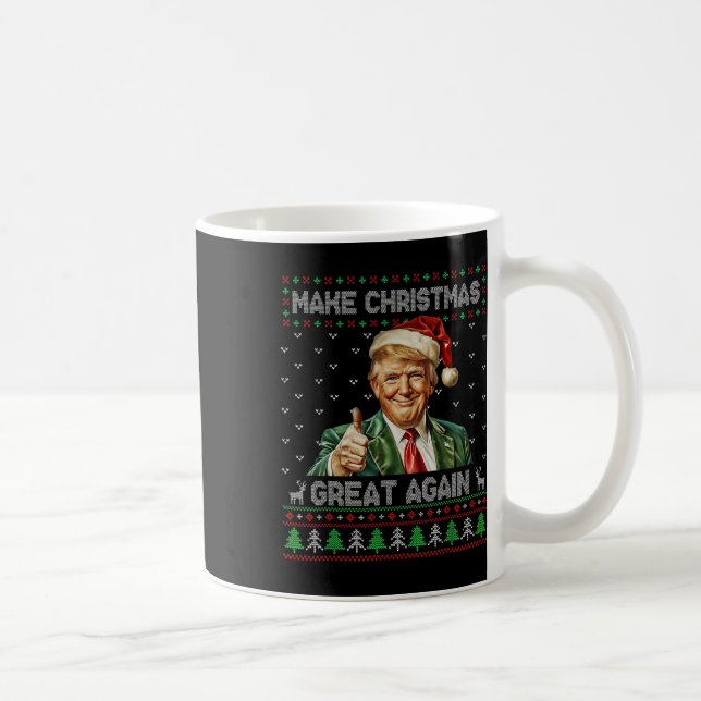 Funny Trump Christmas Shirt Make Christmas Great A Coffee Mug (Right)