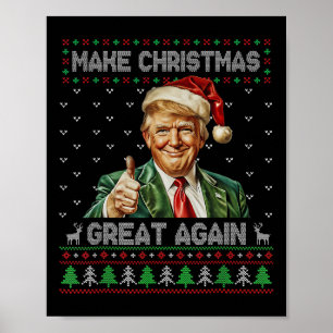 Funny Trump Christmas Shirt Make Christmas Great A Poster