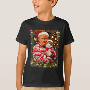 Funny Trump Christmas Sweater For Cat Lovers Xmas