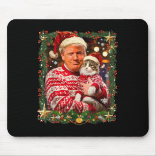 Funny Trump Christmas Sweater For Cat Lovers Xmas Mouse Mat