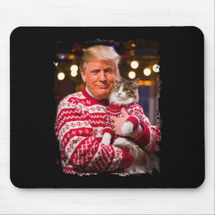 Funny Trump Christmas Sweater For Cat Lovers Xmas Mouse Mat