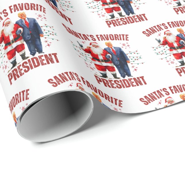 Funny Trump Christmas Wrapping Paper (Roll Corner)