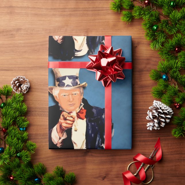 FUNNY TRUMP CHRSTMAS Wrapping Paper (Holiday Gift)