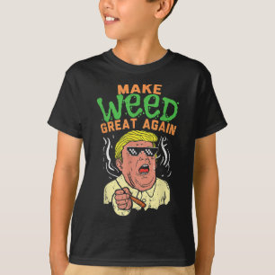 Funny Trump Cool Make Weed Great Again  T-Shirt
