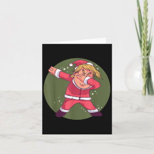 Funny Trump Dabbing Santa Claus Christmas Xmas Paj Card