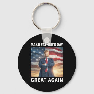 Funny Trump Dad Make Father's Day Great Again Usa Key Ring