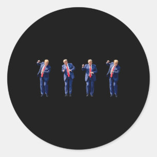 Funny Trump Dance Dancing Like A Felon Vote Trump  Classic Round Sticker