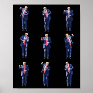 Funny Trump Dance Dancing Like A Felon Vote Trump Poster