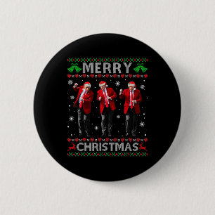 Funny Trump Dance Merry Christmas Ugly Xmas Sweate 6 Cm Round Badge