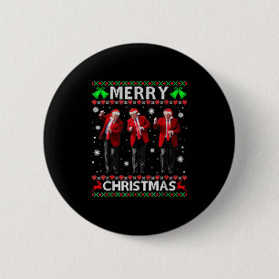 Funny Trump Dance Merry Christmas Ugly Xmas Sweate 6 Cm Round Badge